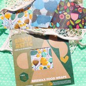 Earthastic Bijenwas Wraps - Premium Herbruikbare Bijenwas Doek - Set van 3 - S, M, L - 100% natuurlijke en biologische beeswax wraps - Duurzaam - Alternatief voor plastic vershoudf