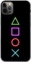 Geschikt voor iPhone 13 Pro Max hoesje - Gaming - Neon - Console - Zwart - Controller - Gamen - Siliconen Telefoonhoesje
