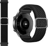 Gevlochten watch bandje - 22mm - Zwart - Geschikt voor Samsung Galaxy Watch