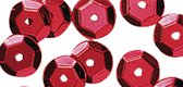 Pailletten - Wasbaar - cup vorm - rood - 6 mm - 4000 stuks - Rayher