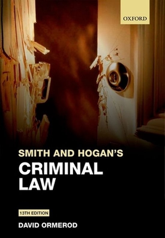 Smith And Hogan'S Criminal Law