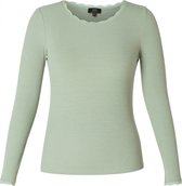 YESTA Bertina Jersey Shirt - Greyed Mint - maat X-0(44)