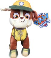 Rubble Paw Patrol Pluche Knuffel Jungle Rescue 30 cm | Paw Patrol Plush Toy | Speelgoed knuffeldier knuffelpop voor kinderen | Hond / Dog knuffeltje | Friends: Marshall – Chase – Skye – Rocky