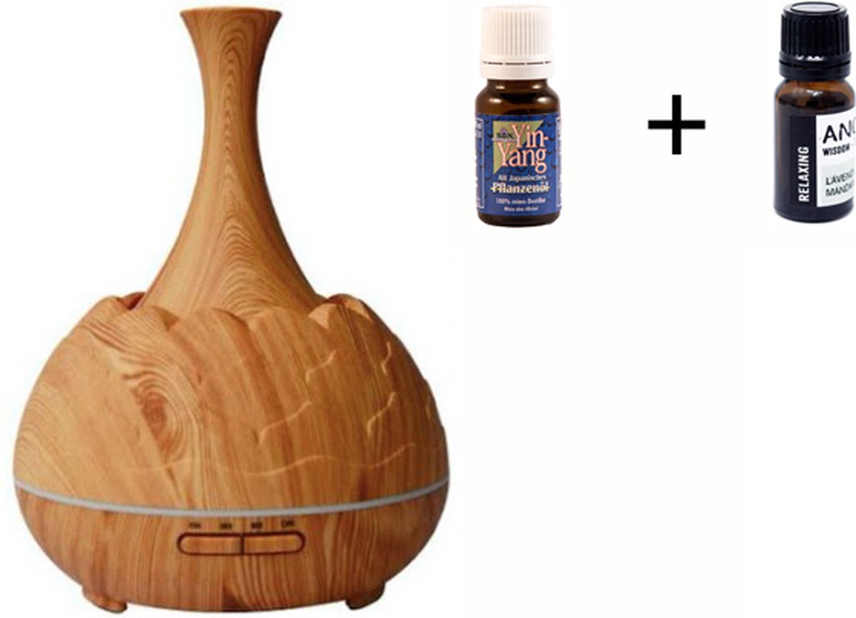 Goedkoopste Indy Aroma Diffuser - 400 ml - Lichtbruin - Japanse Muntolie