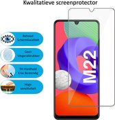 Samsung Galaxy M22 Hoesje Transparant Case + Samsung M22 Screen Protector
