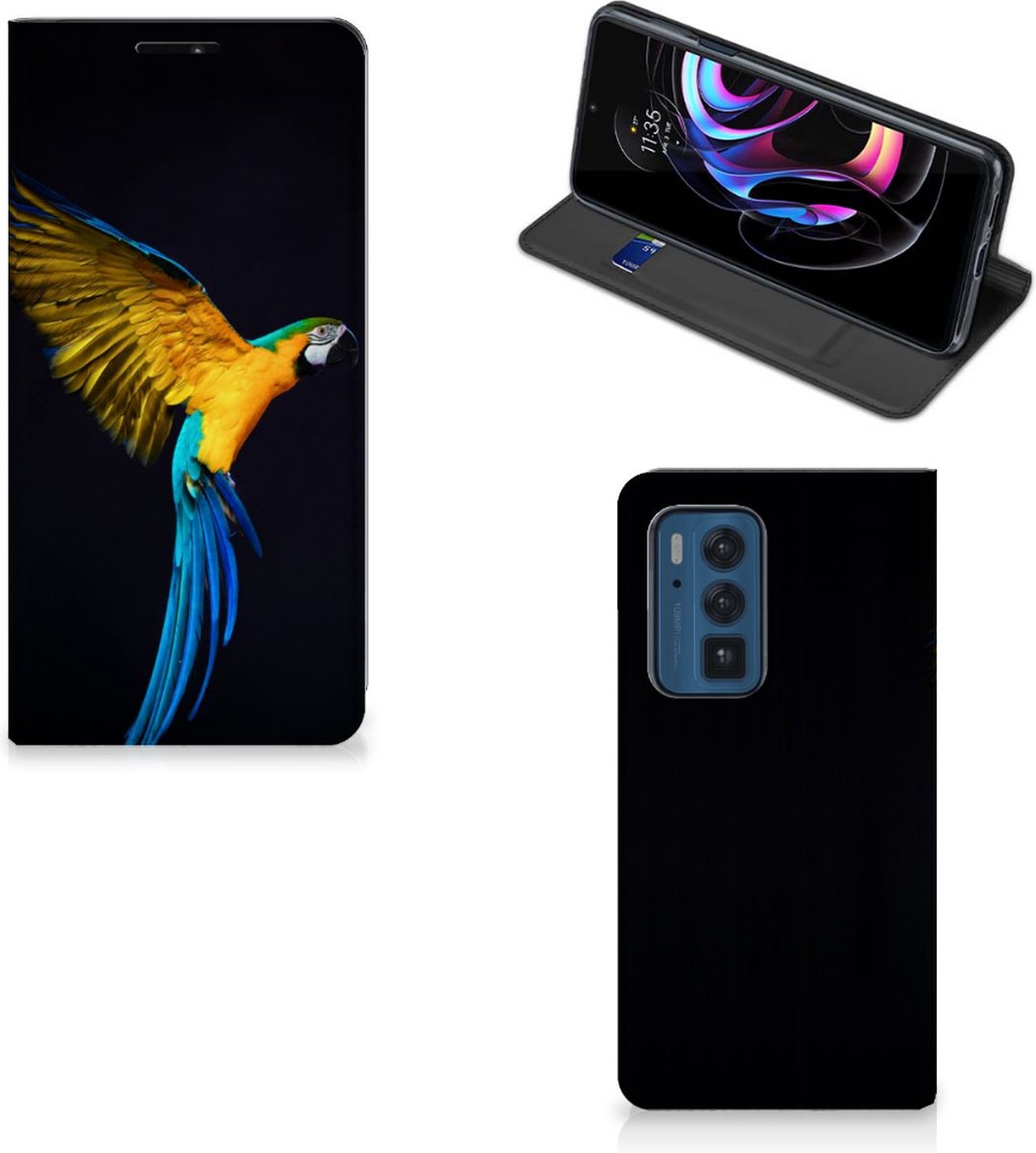Motorola Edge 20 Pro Hoesje maken Papegaai