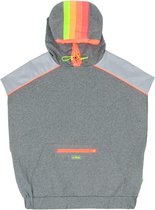 gofluo. Haley Hoodie - Reflecterend Sportshirt - Fluorescerend - Hardloophesje - Veilig de weg op - Grijs - S