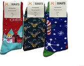 Sukats® The Casual Ones | 3 Paar | Maat 38-44 | Geruite Sokken | One-Size | Unisex | Happy Fun Colorful Socks | Vrolijke Sokken