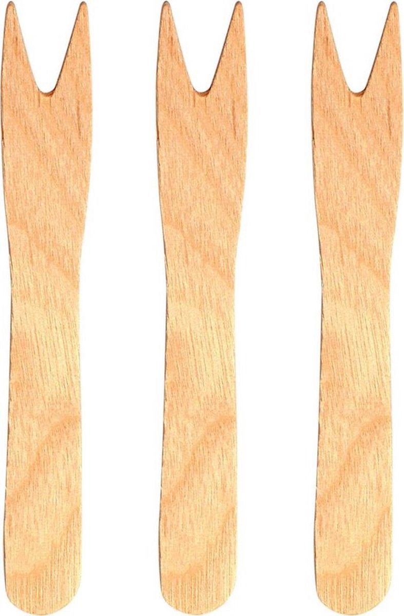Frietvorkje Hout - 50 stuks