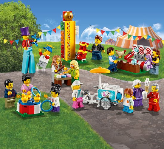 LEGO City Ensemble de figurines - La fête foraine 60234 – Kit de construction (183 pièces)