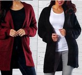 Cardigan gebreid vest , 100% acryl , maat L ,44/46 , donkergroen