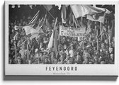 Walljar - Feyenoord supporters '73 - Muurdecoratie - Canvas schilderij