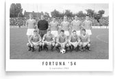 Walljar - Elftal Fortuna 54 '64 - Zwart wit poster