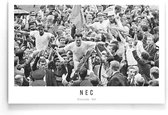Walljar - NEC supporters '64 - Zwart wit poster
