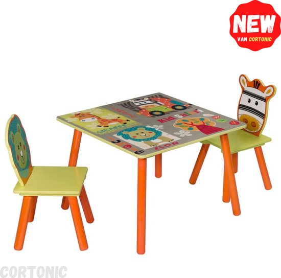 Kreunt overtuigen verschijnen Cortonic Kindertafel 2 Stoelen - Activiteiten Tafel - Speeltafel voor  Kinderen -... | bol.com