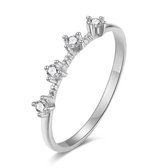 Twice As Nice Ring in zilver, 4 zirkonia  58