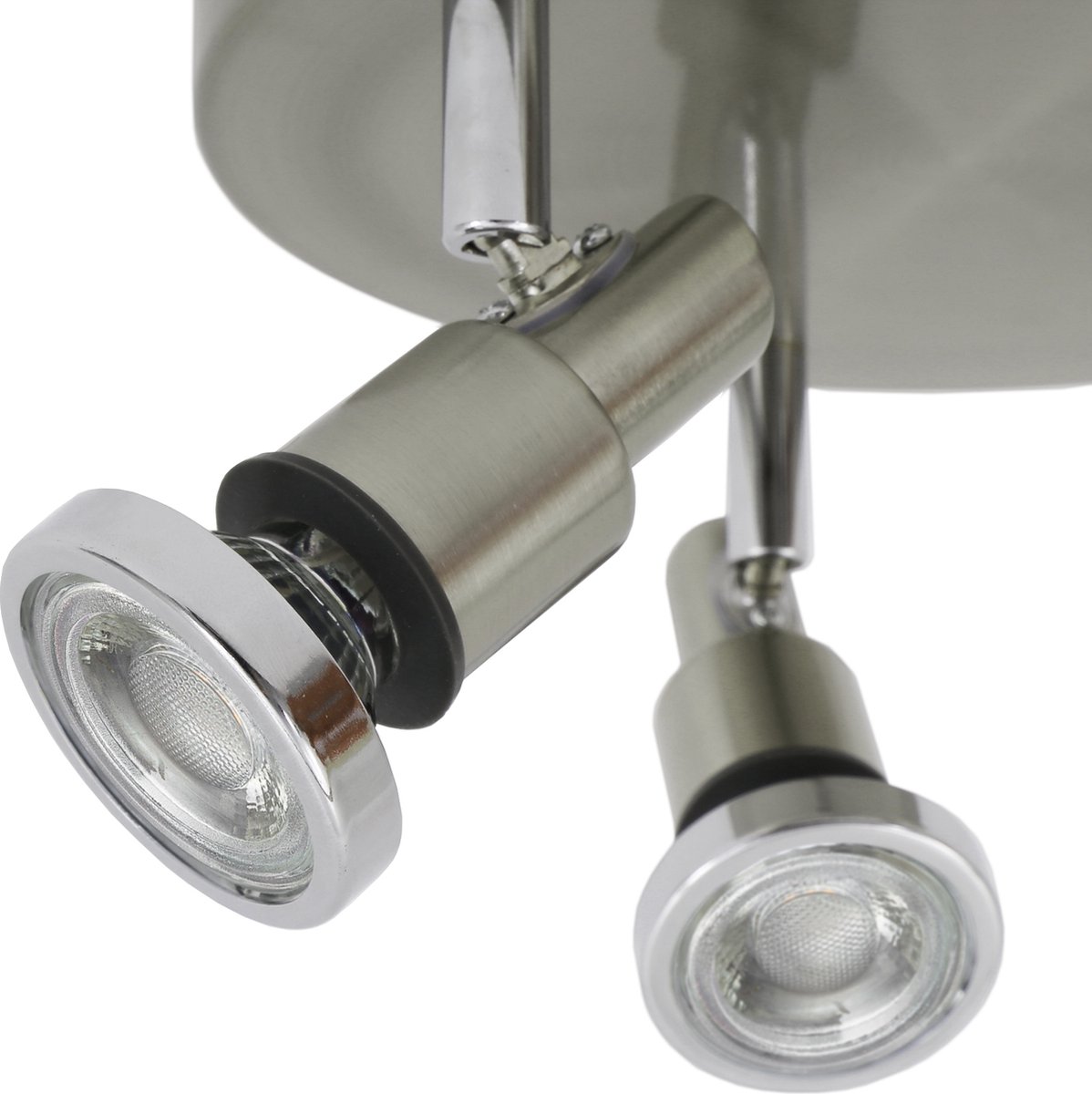 B.K.Licht Plafonnier Applique LED orientable 2 spots I 2 ampoules 5W 400lm  GU10 incl. I IP44 I Plafonnier lampe salle de bain