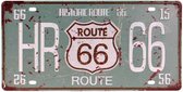 Amerikaans nummerbord - Route 66, groen