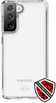 Itskins Hoesje Geschikt voor Samsung Galaxy S21 Plus - Itskins Hybrid Clear Backcover - Transparant
