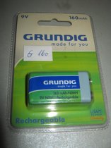 Grundig 9 Volt batterijblok Accu oplaadbaar 160mA NiMH