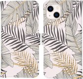 iMoshion Design Softcase Book Case iPhone 13 hoesje - Glamour Botanic