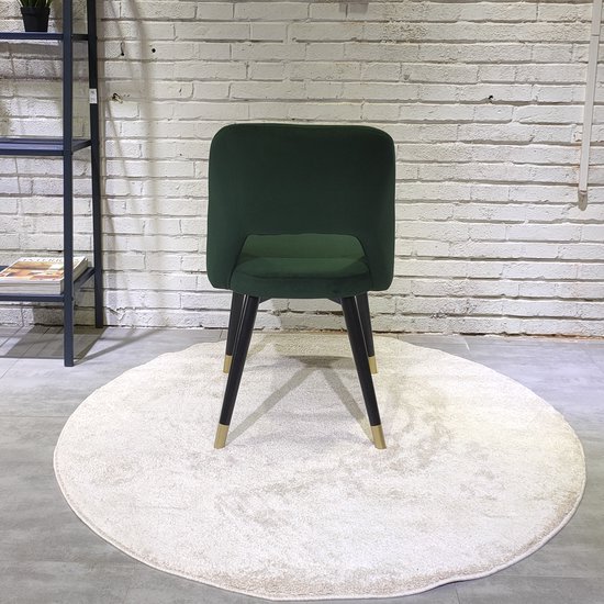 Fauteuil lounge en velours bleu chaud avec pointes dorées - Lot de 2