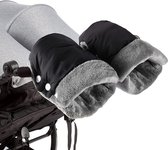 Glovention Kinderwagen Handschoenen - Handwarmer voor Buggy - Handverwarmers voor de wandelwagen - Unisex Zwart