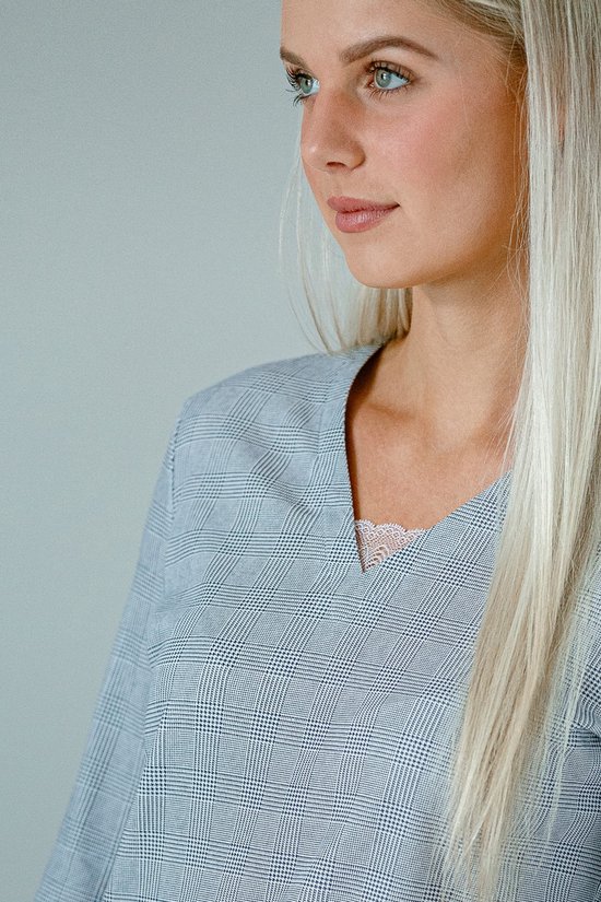 Lang katoenen nachthemd blauw Pastunette | Gratis verzending | Online