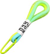 Keycords | Lanyard Neon Geel-Blauw | 16 cm | Sleutelhanger | Nylon en Metaal