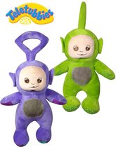 Teletubbies Pluche Knuffel Set Tinky Winky + Dipsy 26 cm | Teletubbies Plush Peluche | Knuffelpop voor kinderen en baby | Teletubbie Po, Laa-Laa, Dipsy, Tinky Winky |