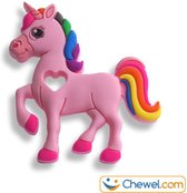 Chewel® Bijtketting Unicorn Eenhoorn Regenboog Roze | Meer Rust en Concentratie op School/Thuis | Stop Nagelbijten en Overprikkeling | BPA vrij