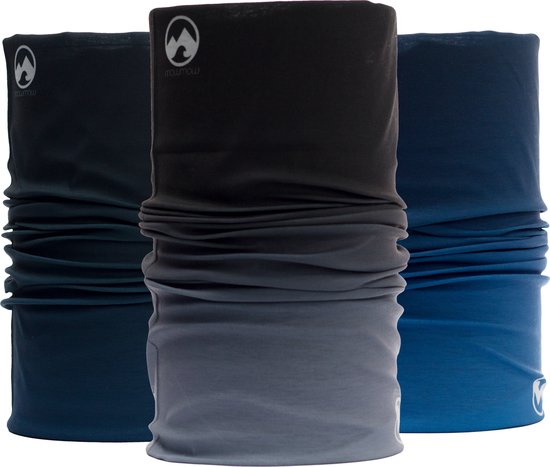 MowMow 3-pack Nekwarmer - Sjaal - Bandana - Fiets - Sport - Wintersport - Heren - Dames