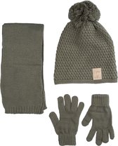 Kitti 3-Delig Winter Set | Muts met Fleecevoering - Sjaal - Handschoenen | 4-8 Jaar Jongens | Super Cool-01 (K2170-13)