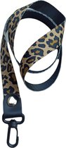 Nosy Two | Keycord Panterprint Bruin Lang| Keycord Dierenprint | Lanyard Leopard | Lanyard Panterprint