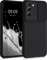 kwmobile Hoesje voor Samsung Galaxy S21 - Telefoonhoesje met camerabescherming - Smartphone hoesje in zwart
