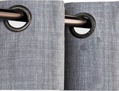 JEMIDI Kant-en-klaar gordijn in linnenlook - Gordijn met ringen 140 x 245 cm - Ondoorzichtig gordijn - Lichtgroen