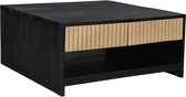 Salontafel met 4 lades 95x95x42cm mangohout