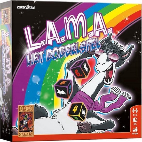 Thumbnail van een extra afbeelding van het spel 999 Games - Lama Dobbelspel + Kaartspel - Spellen - Gezelschapsspel