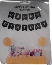 Akyol® Happy birthday slinger - Verjaardag - Feest - Cadeau - Slinger - Happy birthday - Zwart