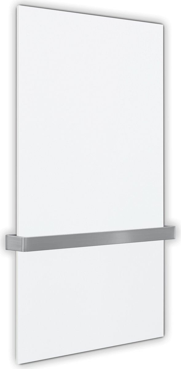 Welltherm Handdoek Droger Metaal | wit | 550 Watt | 60x120 cm | infraroodpaneel | met doorlopend Handdoekhouder chroom