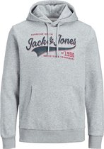 Jack & Jones Logo Sweat hood grey (Maat: 3XL)