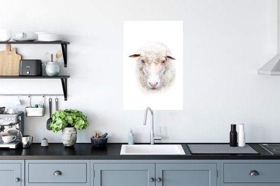 Poster Mouton - Portrait - Laine - 60x90 cm