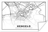 Poster Kaart - Hengelo - Nederland - 180x120 cm XXL