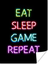 Game Poster - Gaming - Game - Eat sleep game repeat - 120x160 cm