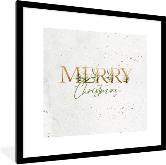 Affiche avec cadre Noël - Citations - Chic - 40x40 cm