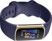 Blauw Bandje geschikt voor Fitbit Charge 5 - Siliconen Horlogebandje