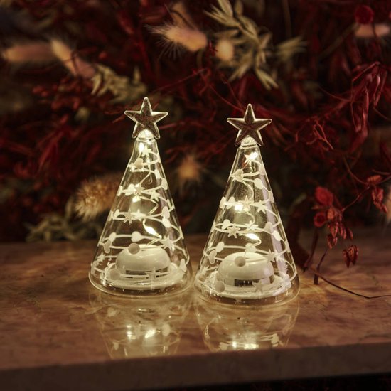 Sirius Sweet Christmas boompjes LED kerstverlichting set van 2 H