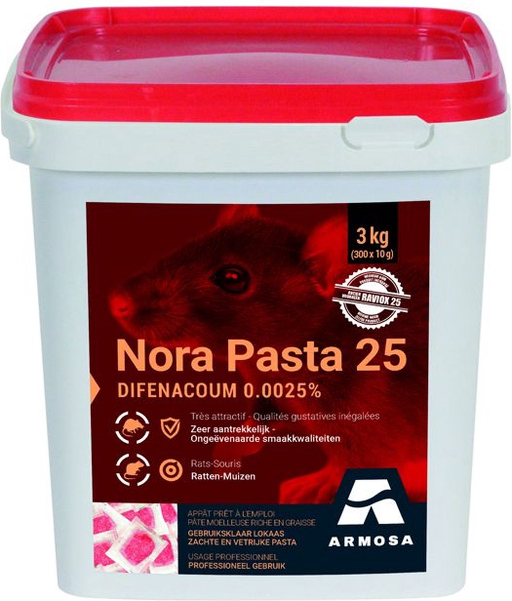 Clac Professioneel rattenvergif Nora Pasta 3kg