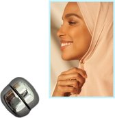 Fako Bijoux® - Hoofddoek Magneet - Magnetische Broche - Magneet Broche - Sjaal - Hijab - Abaya - 12mm - Zilver