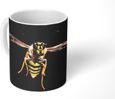 Mok - Koffiemok - Wesp - Insecten - Portret - Mokken - 350 ML - Beker - Koffiemokken - Theemok